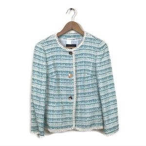 NEW NWT Escada Jacket Tweed Lagoon Blazer